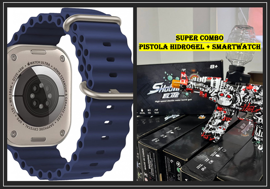 GRAN COMBO: PISTOLA HIDROGEL + SMARTWATCH T500