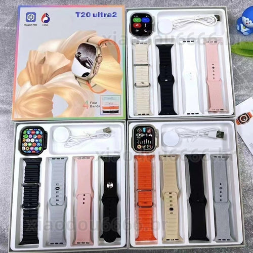 RELOJ SMART WATCH T20 ULTRA2 + 4 PULSOS